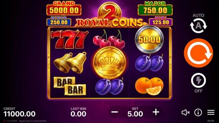 Royal Coins 2: Hold and Win gameplay screenshot